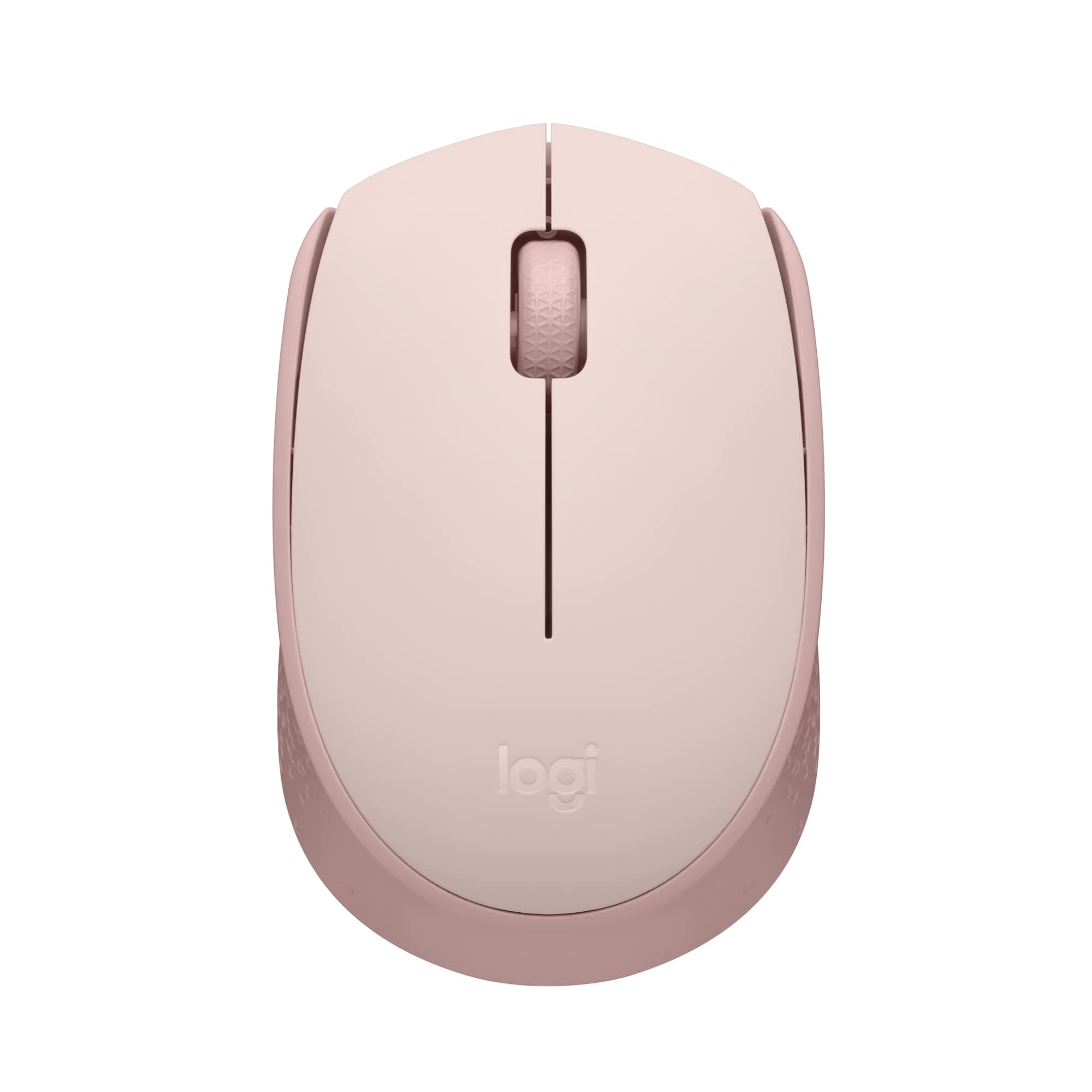 Logitech M171 Wireless Mouse for PC, Mac, Laptop, 2.4 GHz with USB Mini Receiver, Optical Tracking, 12-Months Battery Life, Ambidextrous - Rose
