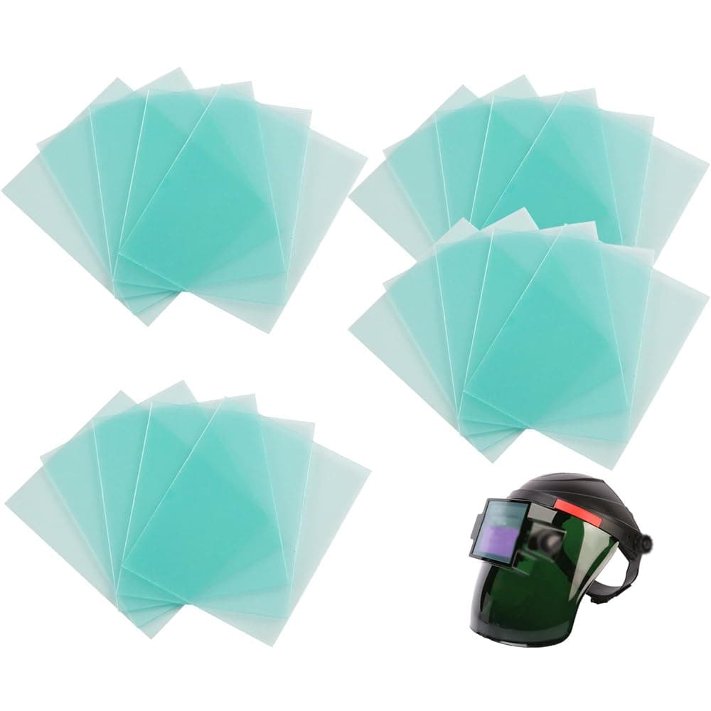 Welding Protective Lens Replacement Lens, 4.5" x 5.25" x 0.04" Outside Replacement Helmet Clear Lens Covers for Solar Auto Darkening Welding Helmet Hood (20 Pcs)
