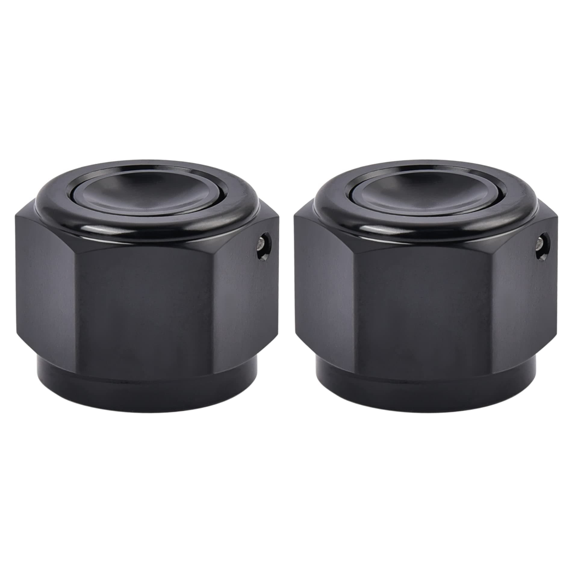 EVIL ENERGY 6AN Flare Cap Block off Fitting Plug Black 2PCS