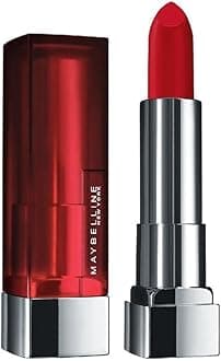 New York Color Sensational Creamy Matte Lipstick lasts up to 12 Hours, Hydrate Lips, Rich Creamy Lipstick with Shea Butter, Comes in 42 Shades - 640 Red Liberation, 3.9g