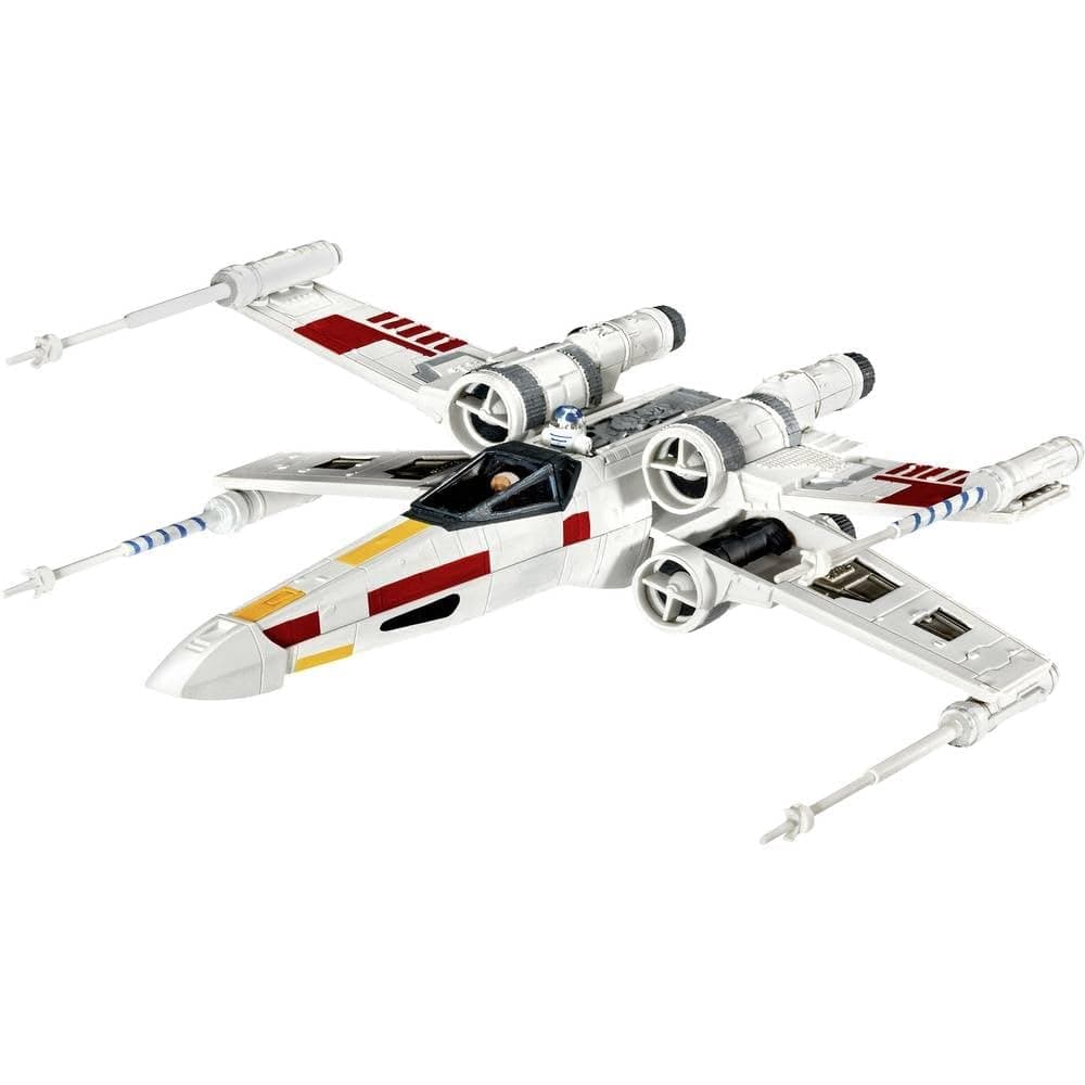 Revell Model Kit Star Wars X-Wing Fighter in Scale 1:112, Level 3, Faithful Replica with Many Details, Easy Gluing and Painting, 03601