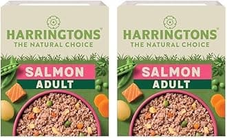 Harringtons Complete Wet Tray Grain Free Hypoallergenic Adult Dog Food Salmon & Potato 8x400g - Made with All Natural Ingredients (Pack of 2)