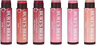 6 Pack Tinted Lip Balm Assorted Gift Pack - Pink Blossom, Rose, Red Dahlia, Magnolia, Sweet Violet, Daisy, Hibiscus, Choosen at Random