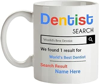 SpreadPassion Personalized Dentist Mug - Personalized Dentist Gifts - 11oz Coffee Mug - Customized with your Favorite Dentist Name