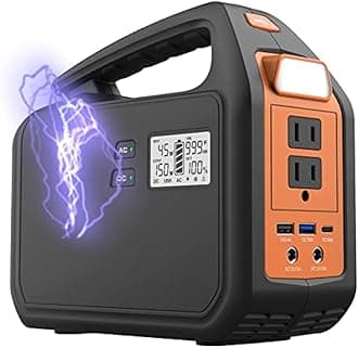 Battery Pack Portable Generator,42000 MAh Outdoor Solar Rechargeable Emergency Portable Power Supply 150W AC DC Type Inverter Power Supply, Outdoor Power Station for Travel Camping Emergency