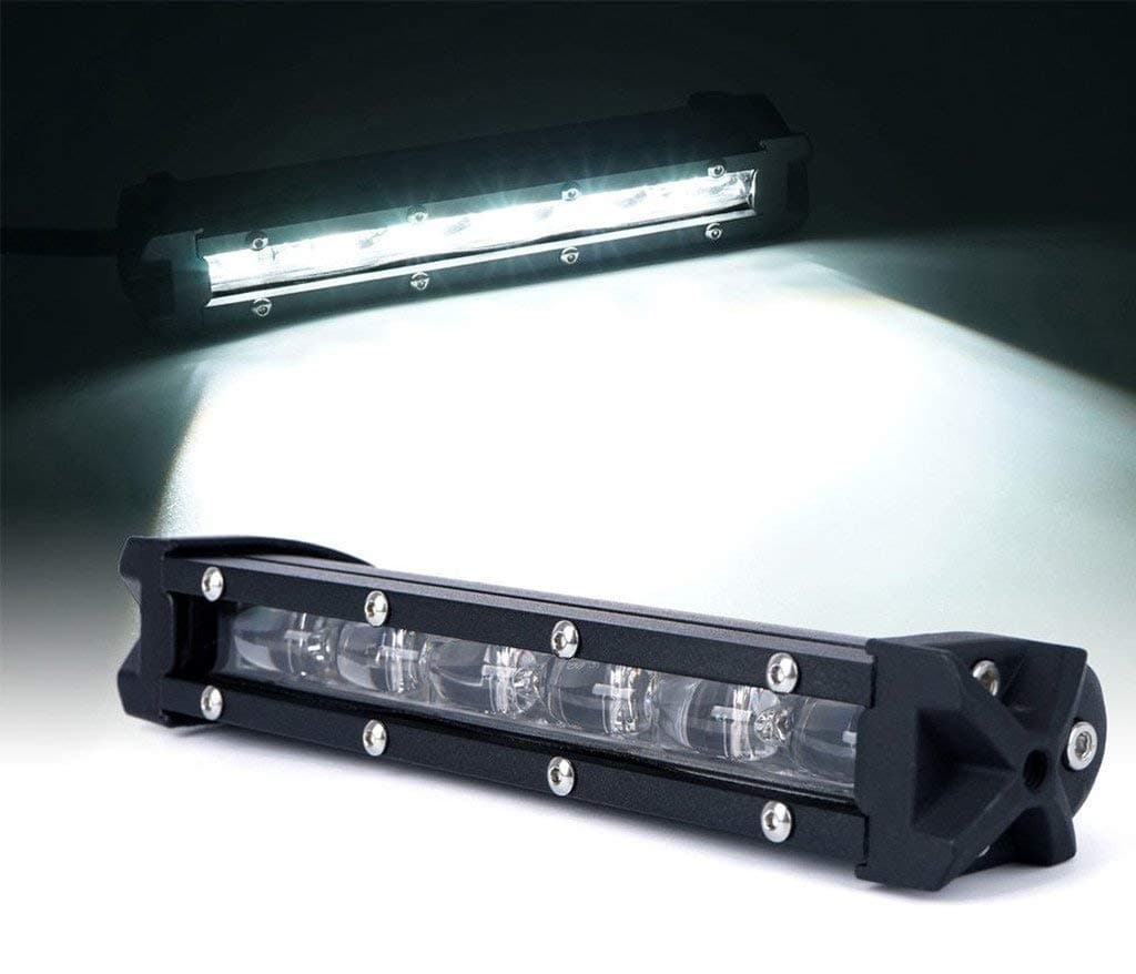 Fog Lamp Ultra Thin Single Row LED Flood Work Light Bar Off for Harley Davidson V Rod