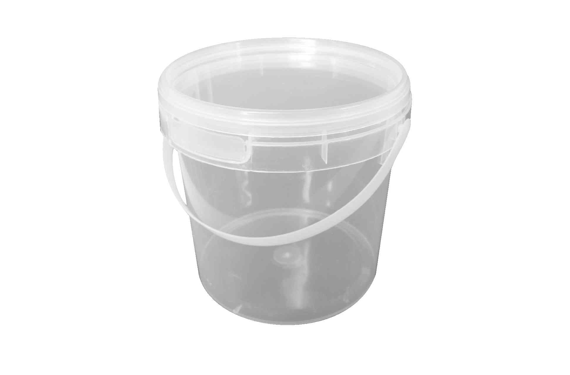 Choice-Pac 3SO-1696 Polypropylene Round Bucket with Lid and Handle, Semi-Clear, 128-Ounce (Case of 50)