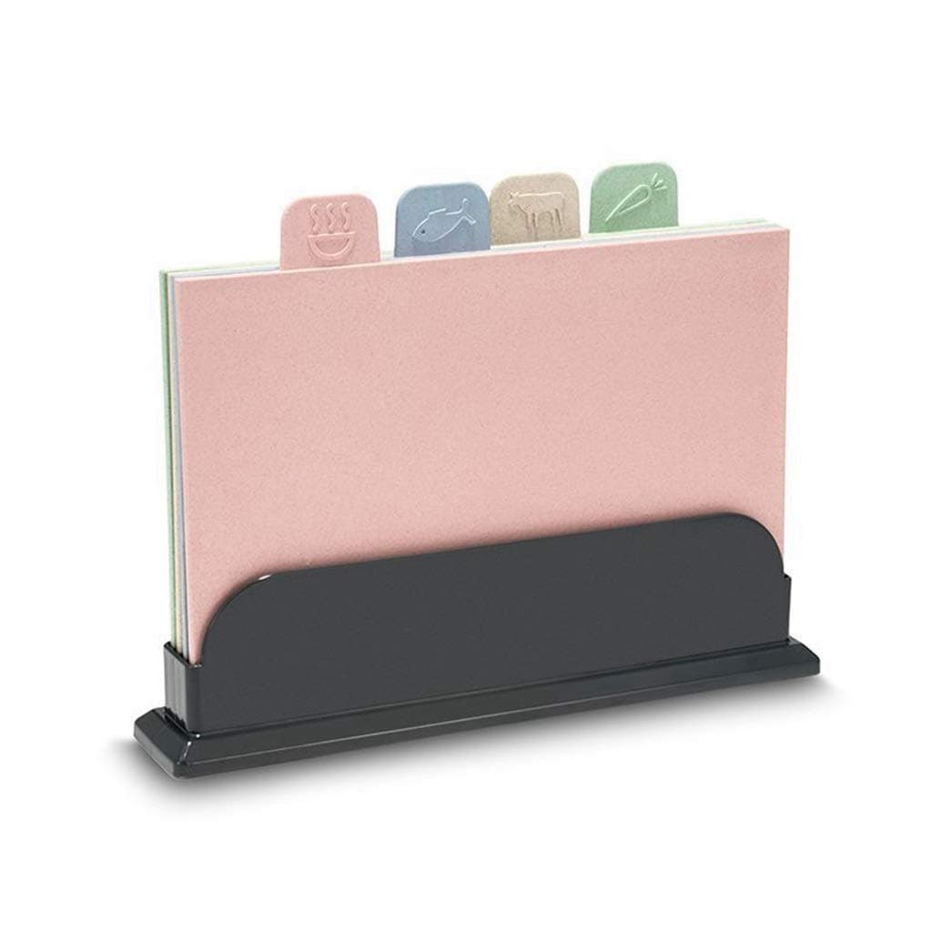 XIAOQIU Cutting Board Cutting Boards Colour Coded Chopping Board Set of 4 Cutting Kitchen Non Slip Food Preparation Round Cutting Board Folding Board Chopping Board