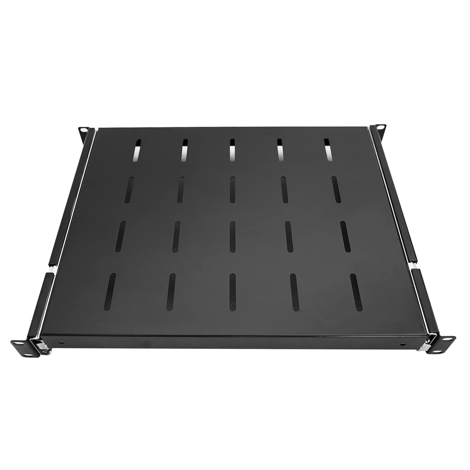 Sliding Rack Server Shelf 1U 19'' 4 Post Rack Mount-Adjustable 15''-22''