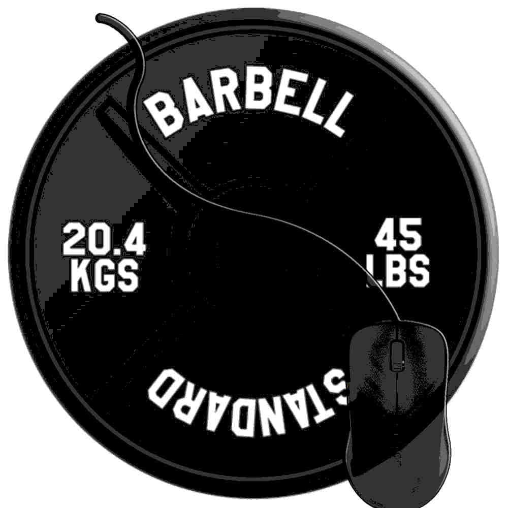 JJHDF Mouse Pad for Computers,Gaming Mouse-Pads Office for Laptop Mouse Mat for PC Non Slip Mice Pad Weightlifting Barbell Plate Weight Lifting 2T1782