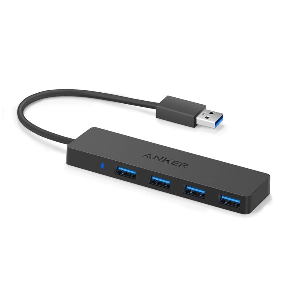 USB Hub 4 Ports with 5Gbps Data Transfer, Multiple USB 3.0 Hub, USB Splitter for Laptop, Extender for A Port Laptop, PC, Desktop and More [Charging Not Supported](0.7 ft USB-A)