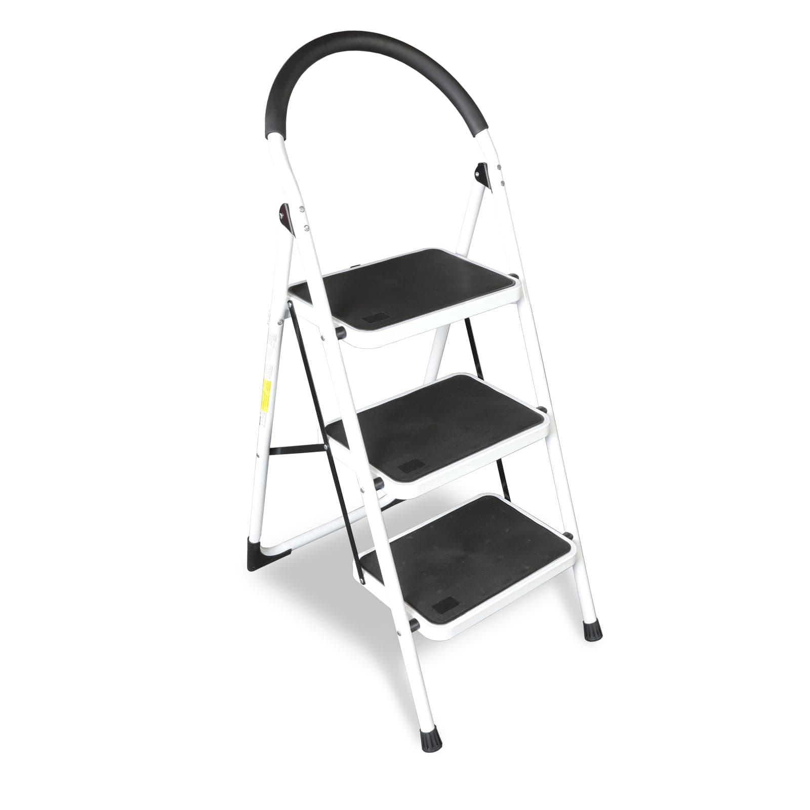 3 Step Ladder, Folding Lightweight Step Stool with Wide Anti-Slip Pedal for Home, Office, Kitchen and Garage, Service Height 27.2 inch, 400 lbs Capacity