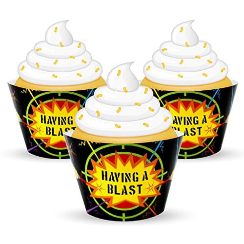 Laser Tag Cupcake Wrappers Pack 12