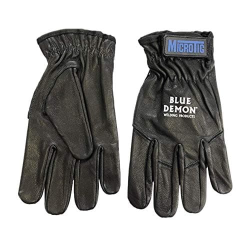 BLUE DEMON MICROTIG Welding Gloves, Black