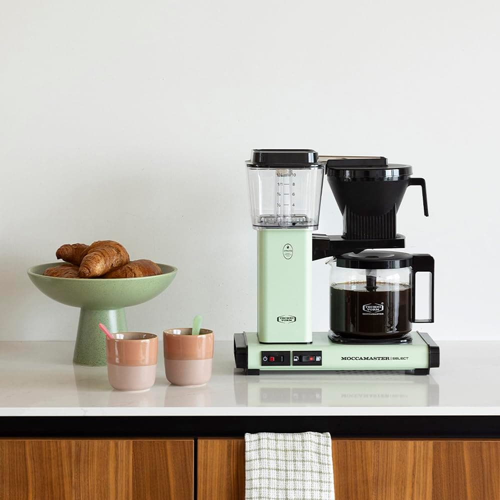 Moccamaster KBG Select 53976 Filter Coffee Machine, Pastel Green, 39.5 x 38.4 x 19.5 cm