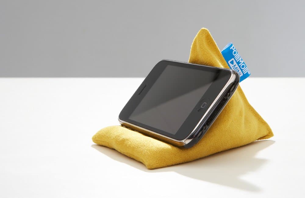 Mini Smart Phone Bean Bag Stand (mustard)