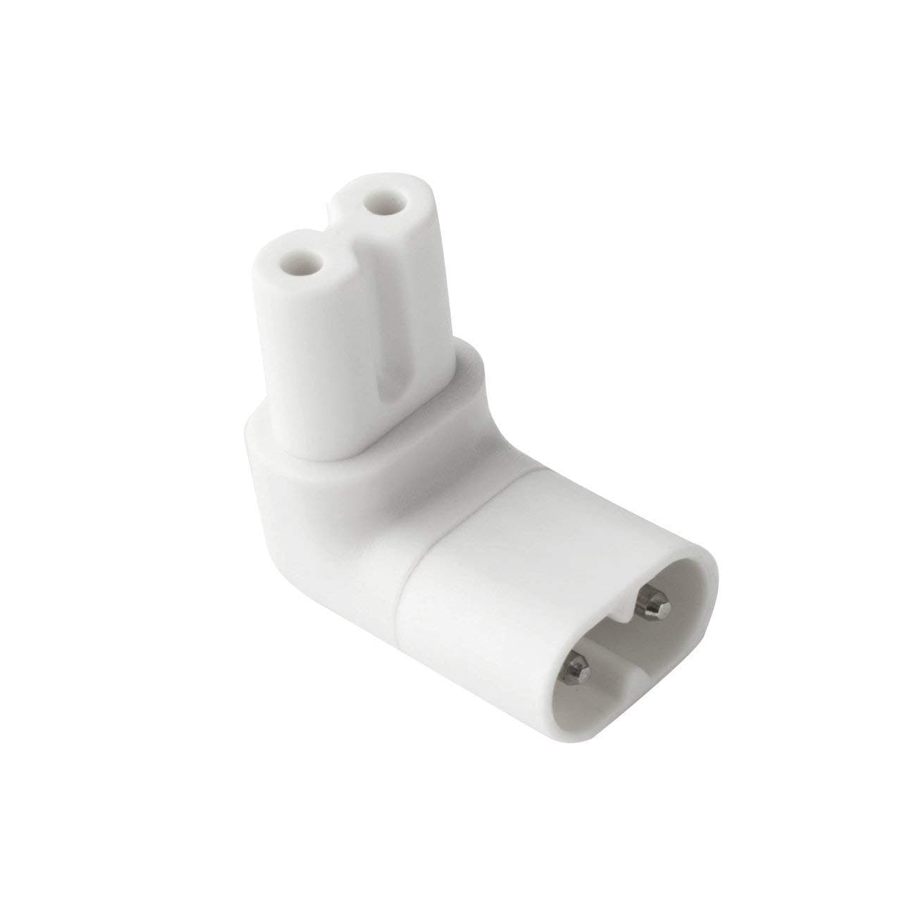 – C7 to C8 Power Adapter, 90 Degree Right Angle IEC 320 Power Supply Adaptor Figure 8 AC Power Cable Adapter for TV, DVD Player, Projector, Desk Lamp, More (White)