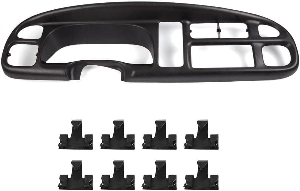 CHEDA Dash Board Bezel Cover Cap Compatible with 1998-2001 Dodge Ram 1500/1998-2002 Dodge Ram 2500 3500 Dashboard w/Clips 68042746AC 5GK51DX9AA 5EU11DX9AB