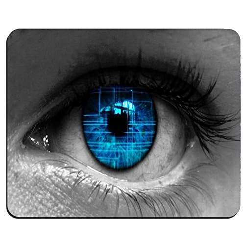 Blue Eye Pattern Background Custom Rectangular Mouse Pad Oblong Gaming Mousepad MP3167