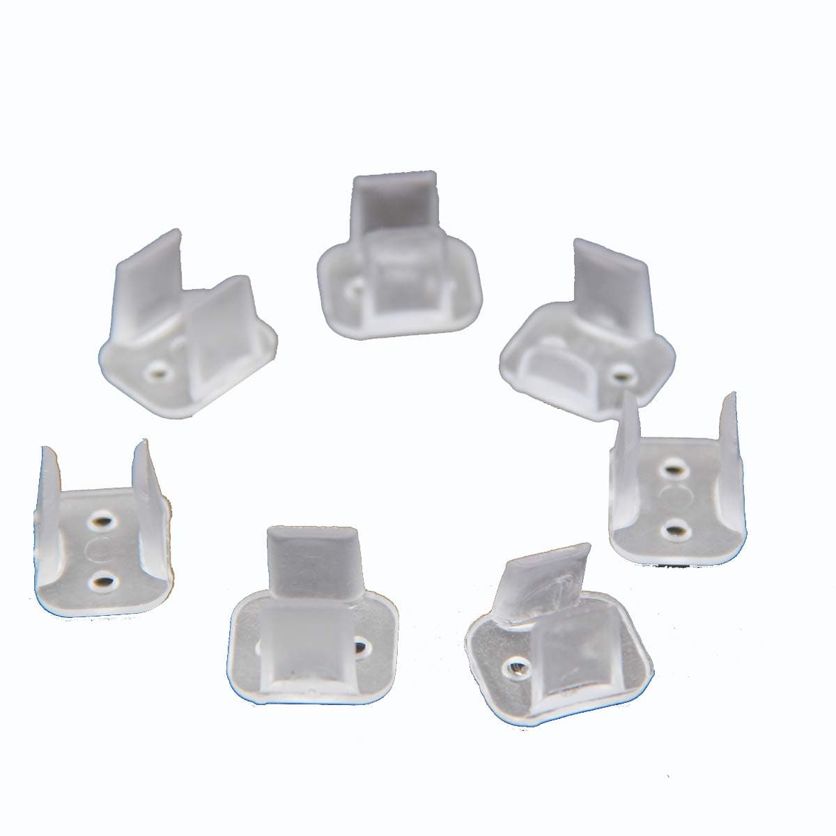 LED 99 Lighting 200 Pieces Mounting Clips for 6mm 8mm Silicone Neon Flex Strip Lighting, Install and Fixing
