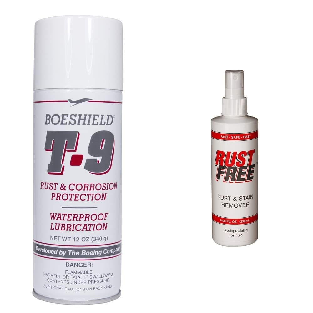 T-9 Rust Protection and BOESHIELD RustFree Rust Remover
