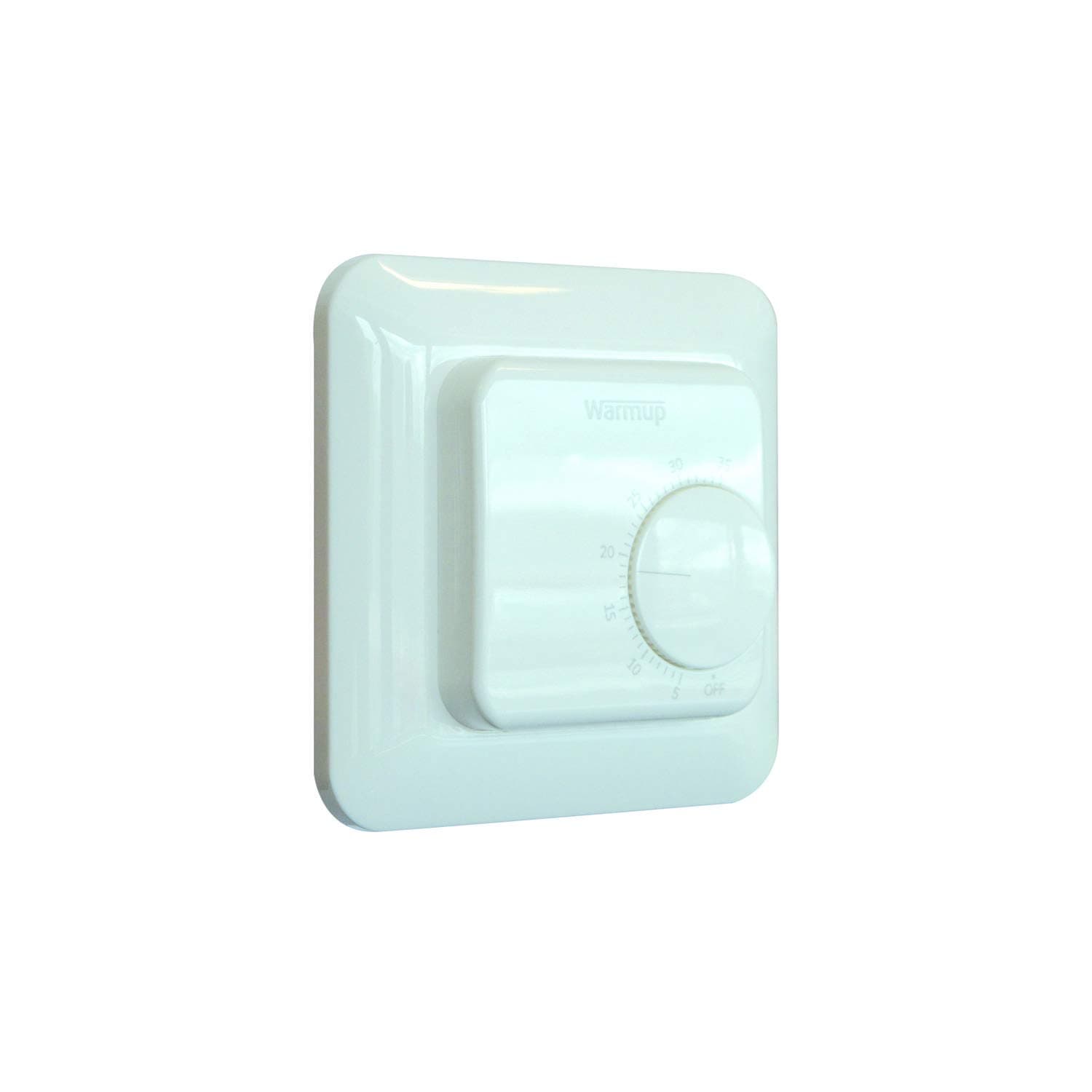 Warmup Thermostatic Thermostat Controller Manually Operated White Underfloor Heating MSTAT