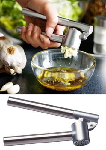 IKEA stainless steel garlic press removable insert sturdy kitchen tool KONCIS