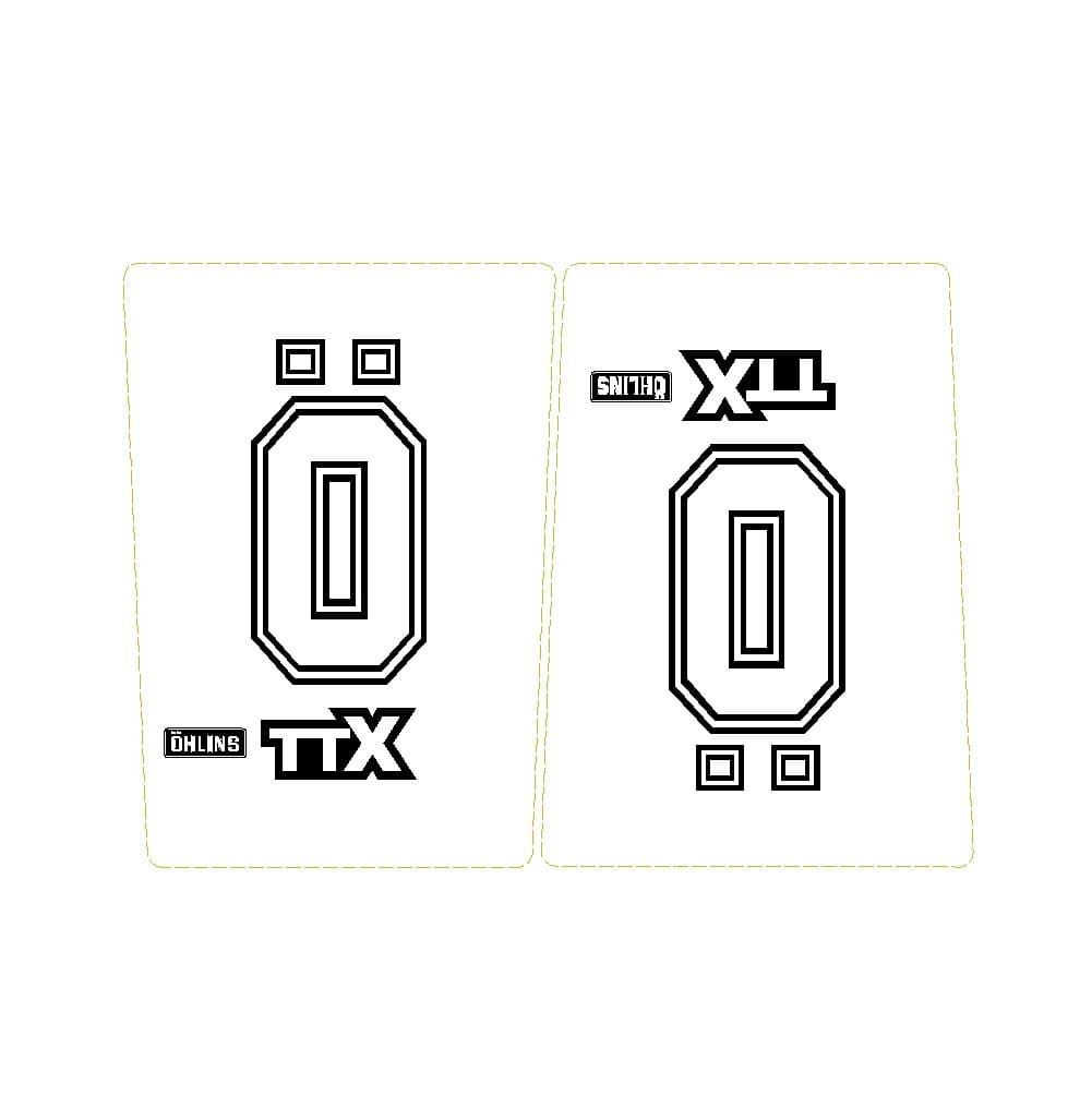 Ohlins TTX Upper Fork White On Clear Decal Sticker MX (46)