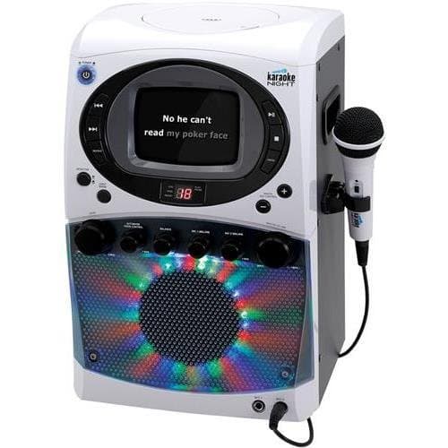 Karaoke Night KN355 CD+G Karaoke System with LED Light Show & 5.5" Monitor