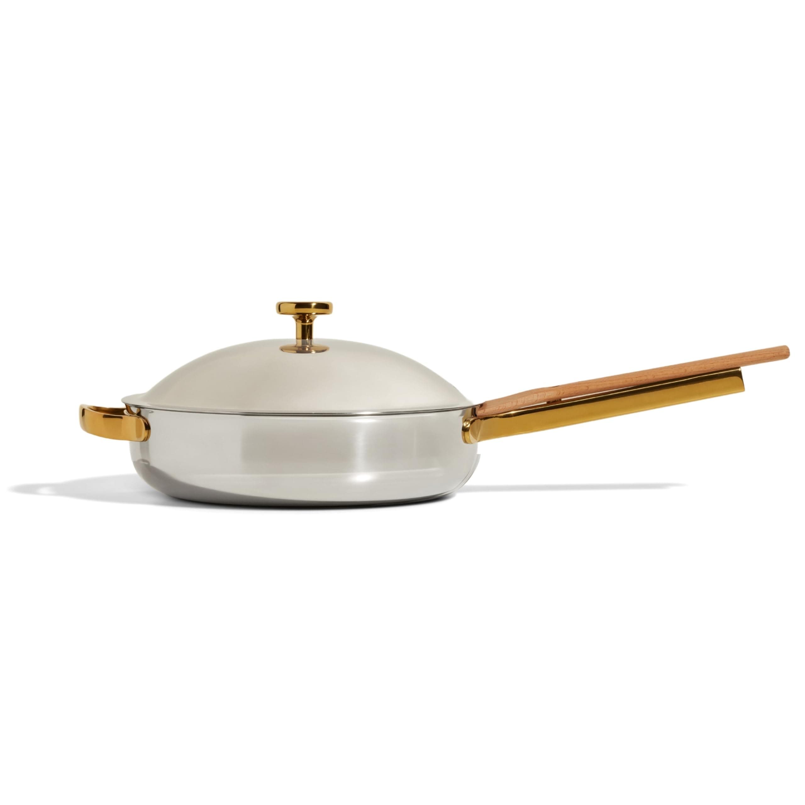 Titanium Always Pan Pro - 10.6” (2.8 Qt) No-Coating Nonstick Technology | Tri-Ply Titanium & Stainless Steel | Safe for Oven, Induction & Cooktops up to 750°F | Includes Spatula | Gold