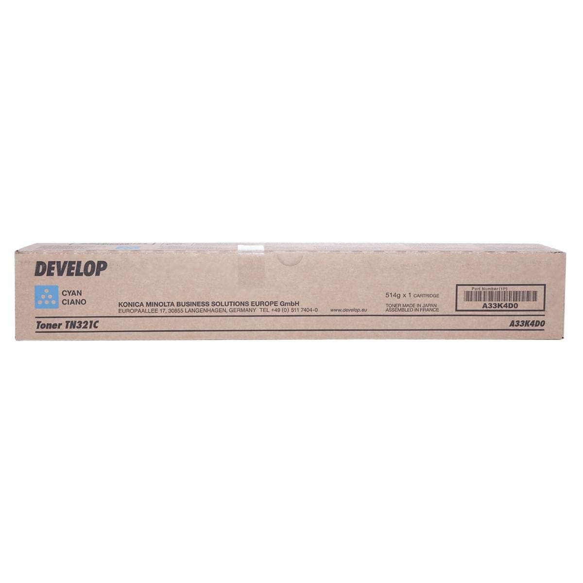 Develop Toner Cartridge - Tn321c, Cyan