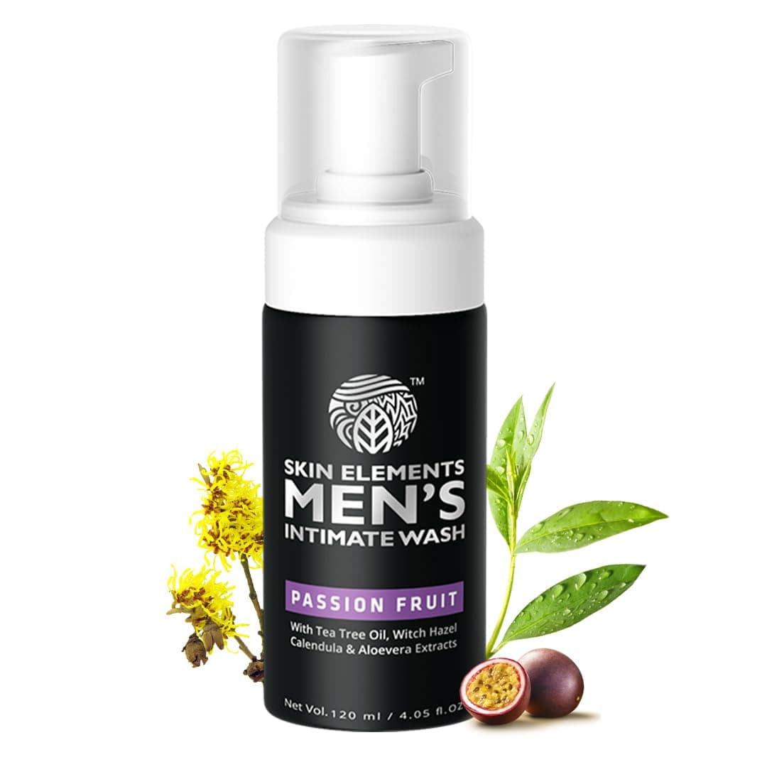 Intimate Wash for Men with Passion Fruit (4.05 Fl Oz) | pH Balanced Foaming Intimate Wash | Prevents Itching, Irritation & Bad Odor |