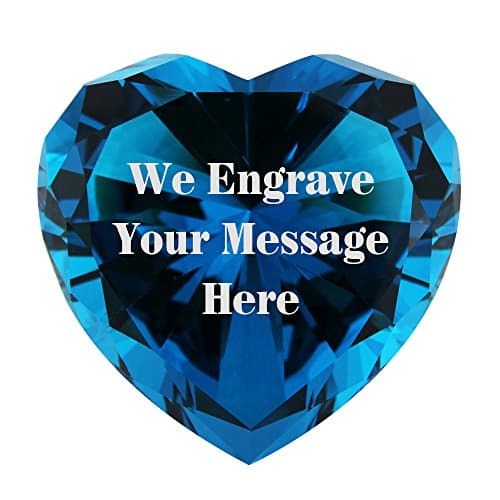 Personalized Custom Engraved Crystal Diamonds (TURQUOISE)