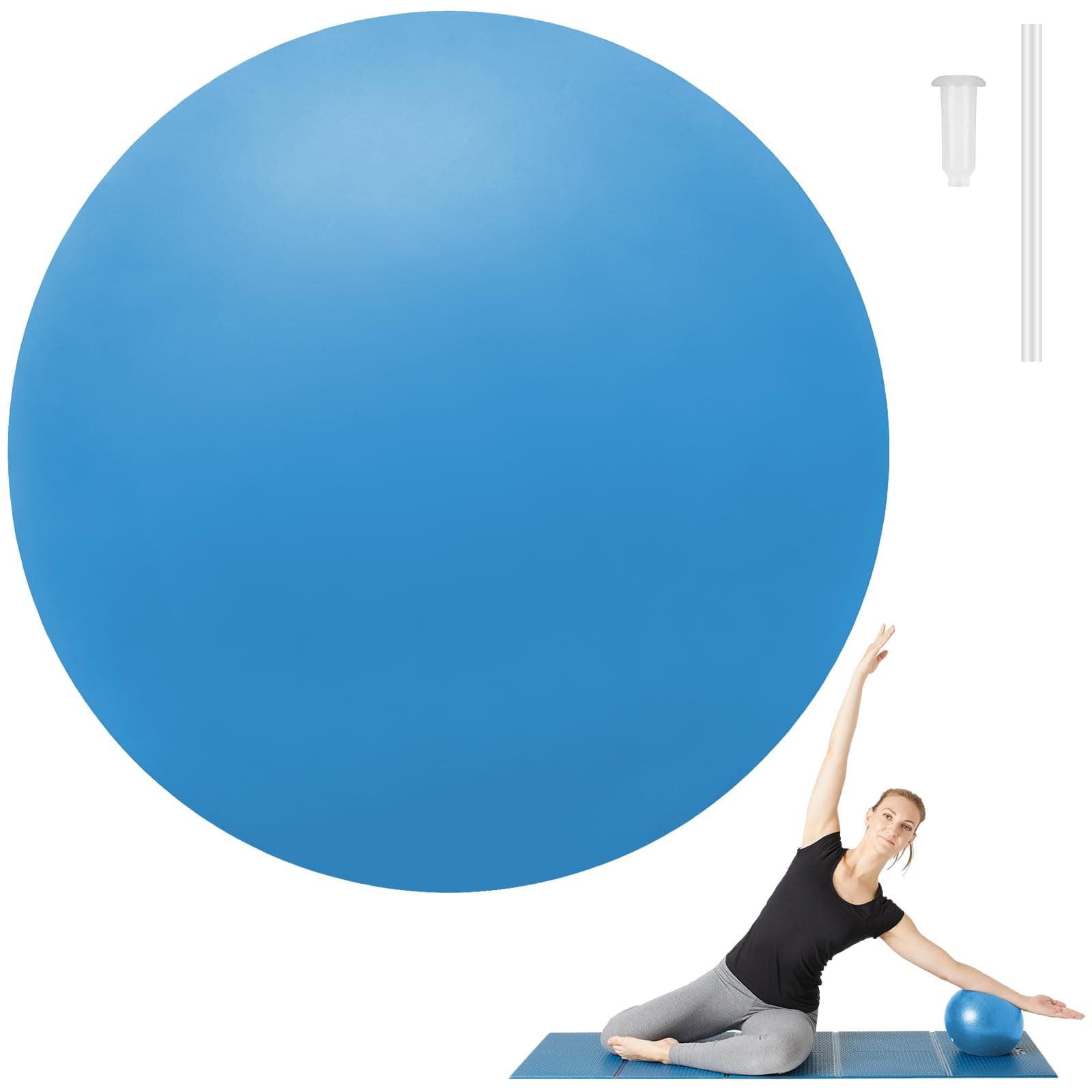 Small Pilates Ball 9 Inch Small Exercise Ball Mini Workout Yoga Balls for Gym Yoga, Core Training, Fitness, Workout, Stability, Improves Balance