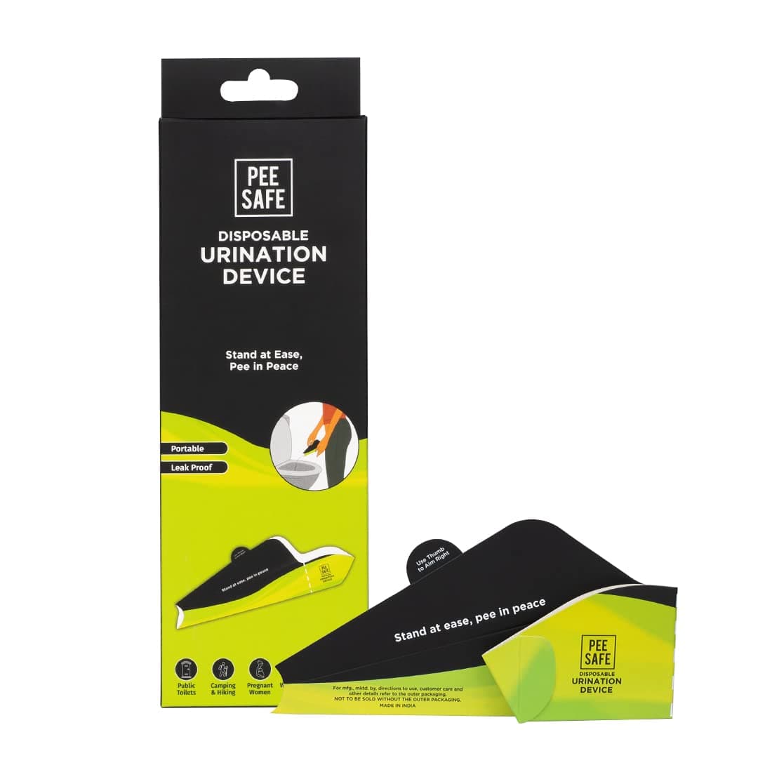 Pee Safe Foldable & Disposable Female Urination Device 2 Funnels | For Women, Pregnant Women, Joint Pain Patients & Travelers | Easy To Carry | Reduces The Risk Of UTI | Travel Friendly