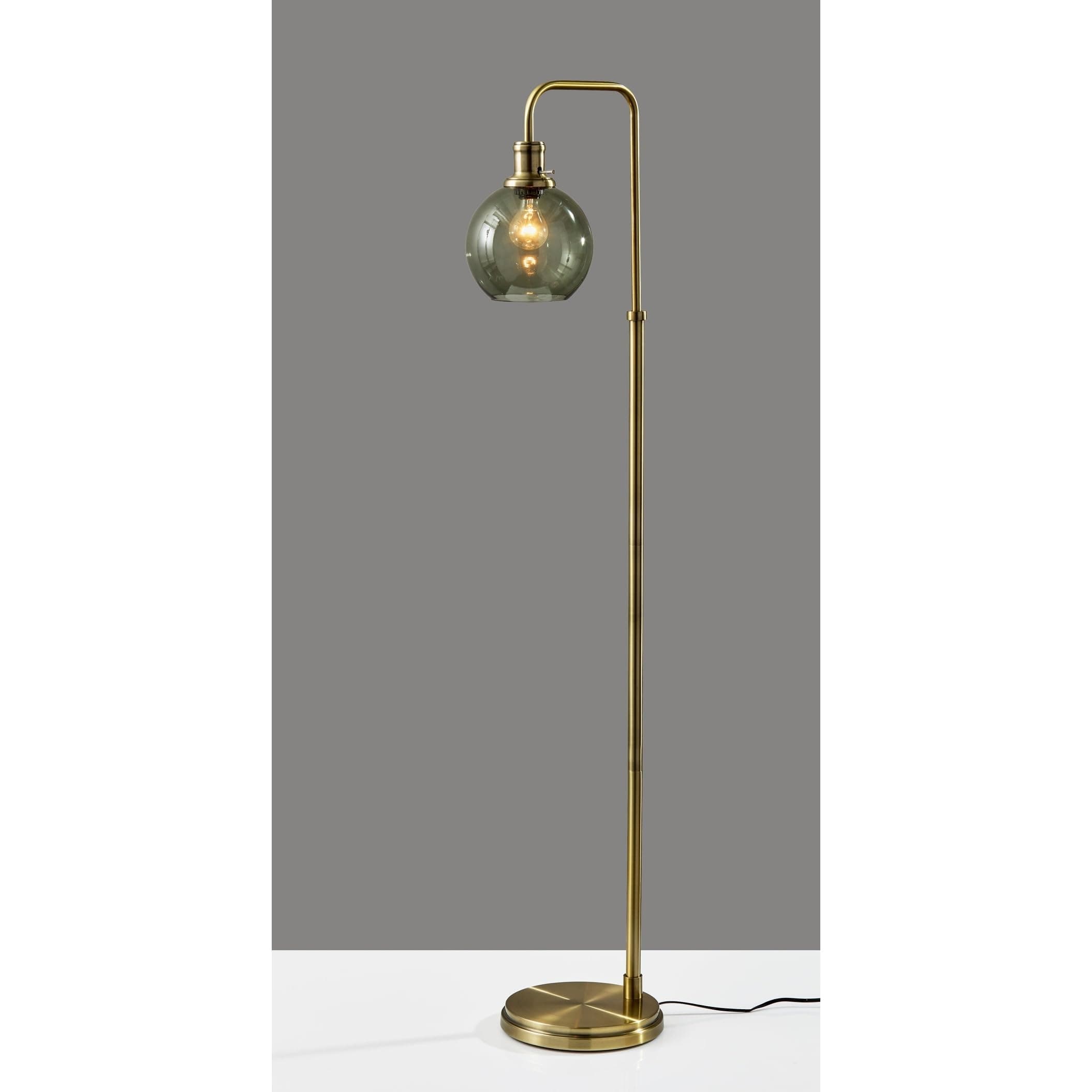 Smoked Glass Floor Lamp