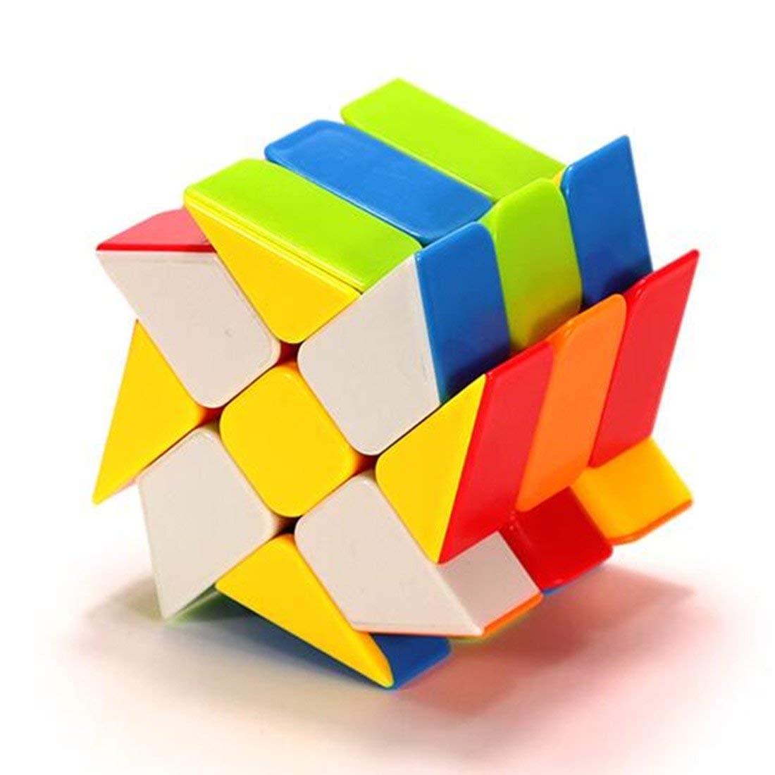 SYOSI Windmill Cube Puzzle, , 3x3 Stickerless Bright Magic Cube Wheel Color Fenghuolun 3x3x3 Speed Cube Puzzle