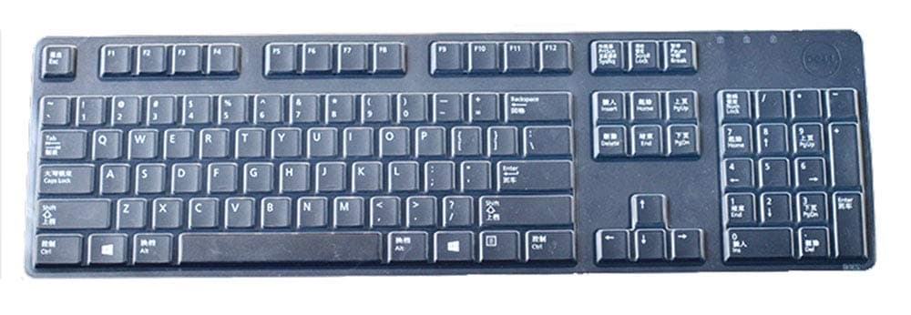 Ultra Thin Silicone Desktop PC Keyboard Cover Skin Protector Compatible with Dell KB212-B Keyboard & Dell KB4021 Keyboard Transparent JYH-DLTS-TPT