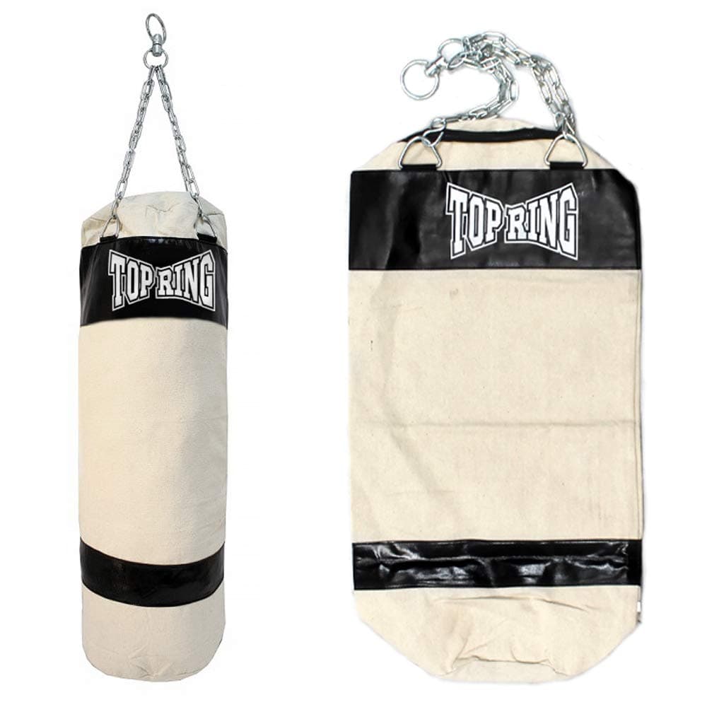 Top Ring Heavy Duty Empty Canvas Boxing Punching Bag Bag with Chains MMA Training