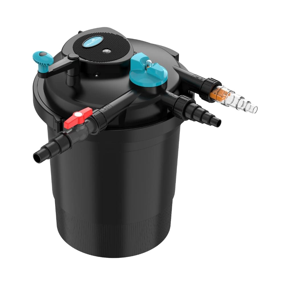 AllPondSolutions Pressurised Koi Fish Pond Filter Complete Kit with Pond Pump and UV Steriliser Light All in one - Ponds Up to 12000 litres - PFC-12000-KIT