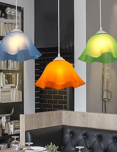 CU@EY E27 10-15? 27*15CM Line 1M Single Head Acrylic Line Pvc Transparent Chimney Droplight Supermarket Restaurant LED Lamp , white-purple [Energy Class A++]