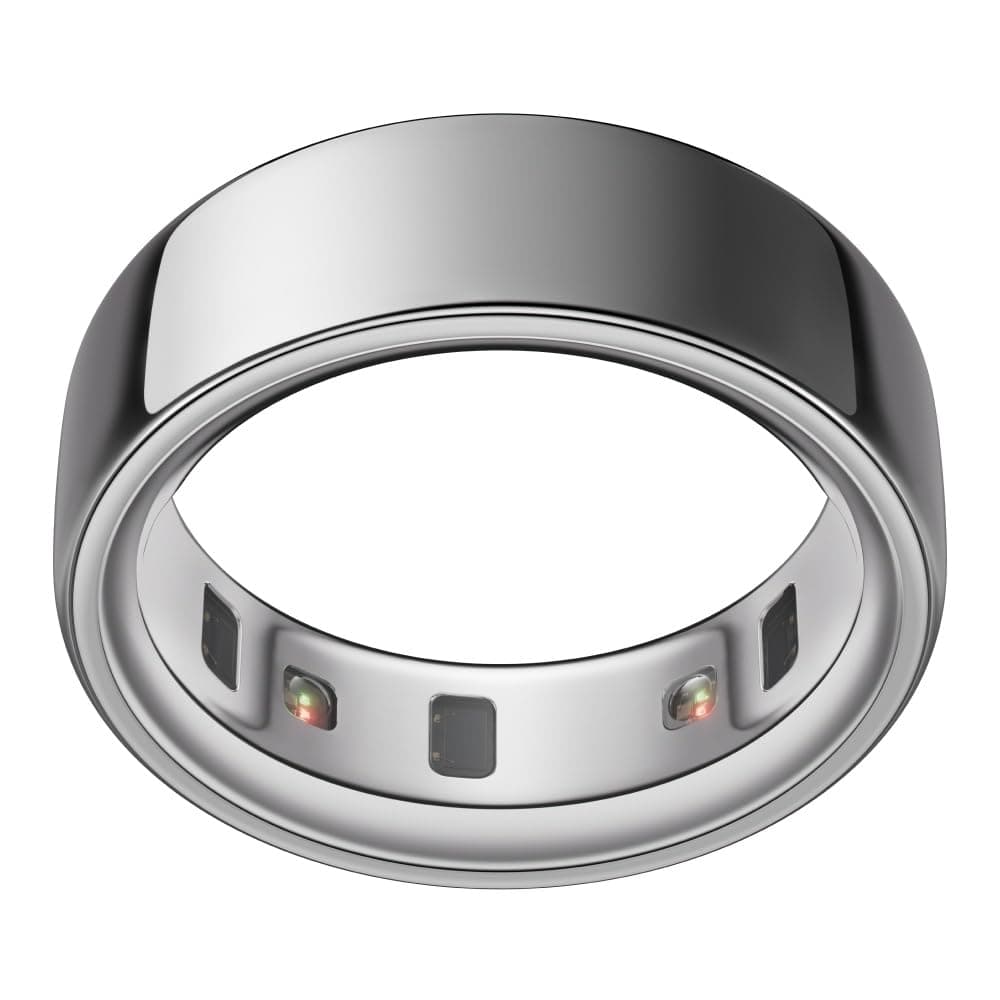 Ring 4 - Silver - Size 9 Smart Ring | First choose the size with the OR4 measuring set | Sleep quality measurement device - Tetno - Fitness measurement - Battery up to 8 days