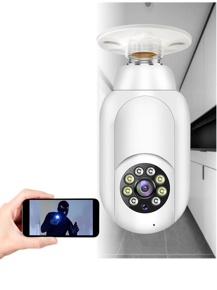 Light Bulb Cameras Socket Security Bubl Cameras 4G Surveillance 360 PTZ Camera Night Vision Motion Detection for Home Outdoor Camera