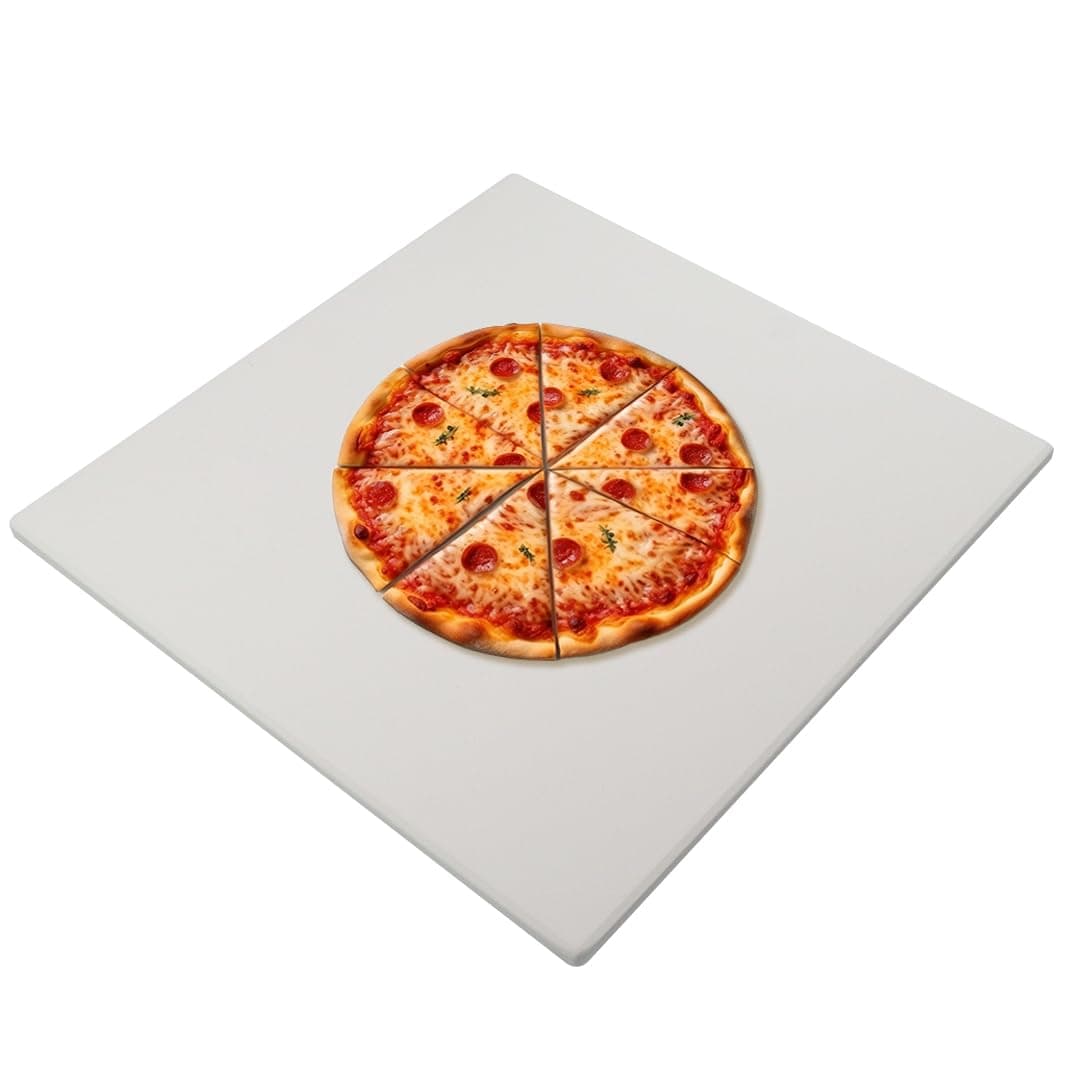 18'' Square Pizza Stone Baking Stone Cordierite Bread Stone for Oven Grill, Thermal Shock Resistant Ideal for Baking Different Sizes of Pizzas or Bread