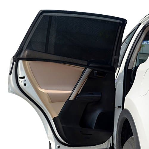 iTavah Car Side Window Sunshades, Universal Fit Double Layer Full Cover Sunshades for Baby Sun Protection, 2 Piece