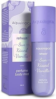 Refresh+ Sun Kissed Vanilla Perfume Body Mist | Warm Vanilla Fragrance | Long- Lasting Fragrance | Double Duty Mist for Hair & Body | Non-Irritating & Hydrating | Skin Friendly | For Men & Women | 150 ml