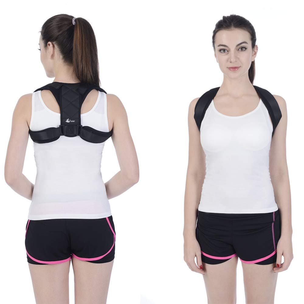 SZXKT Posture Corrector for Women & Men Comfortable Upper Back Brace Clavicle Support Device & Corrects Bad Posture Relieves Upper Shoulder & Neck Pain