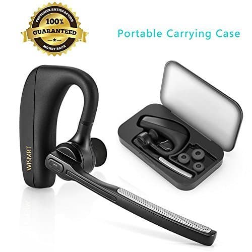 Bluetooth Headset, Wireless Bluetooth Earpiece Earbuds 9 Hours Playtime Stereo Noise Cancelling Mic, V4.1 HandsFree Headphone Car Earphone for iPhone Samsung Android Cell Phone Driving Business