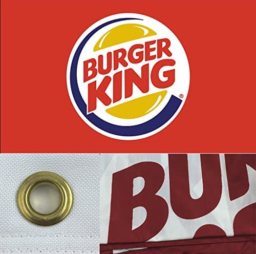 Burger King 3' x 5' Ft Red Official Provider Authorized Brand 100% Polyester Flag