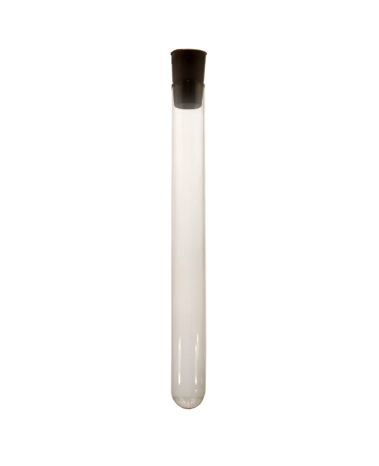 12 x 75 Rimless Glass Test Tubes with Solid Rubber Stoppers, 10 Pack KeL Scientific KS-202-CL10